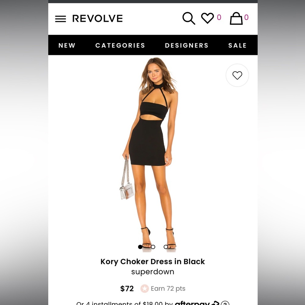 Superdown Kory Choker Dress in Black